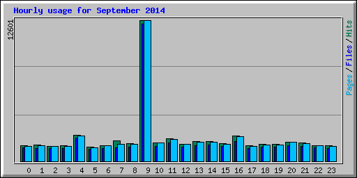 Hourly usage for September 2014