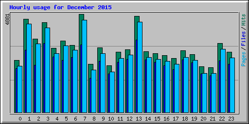 Hourly usage for December 2015