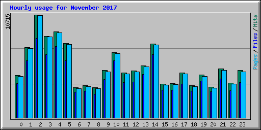 Hourly usage for November 2017