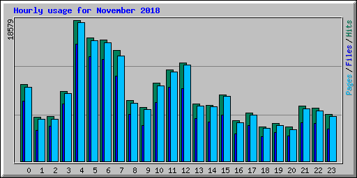 Hourly usage for November 2018