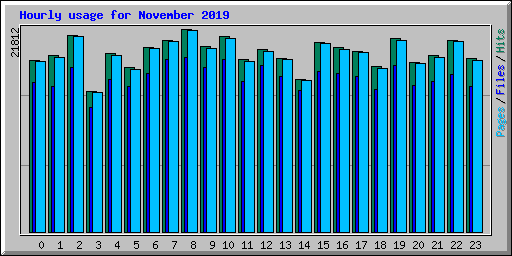 Hourly usage for November 2019