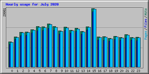 Hourly usage for July 2020