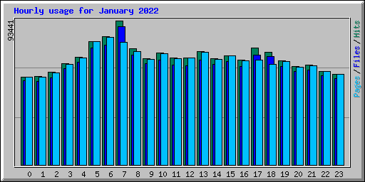 Hourly usage for January 2022